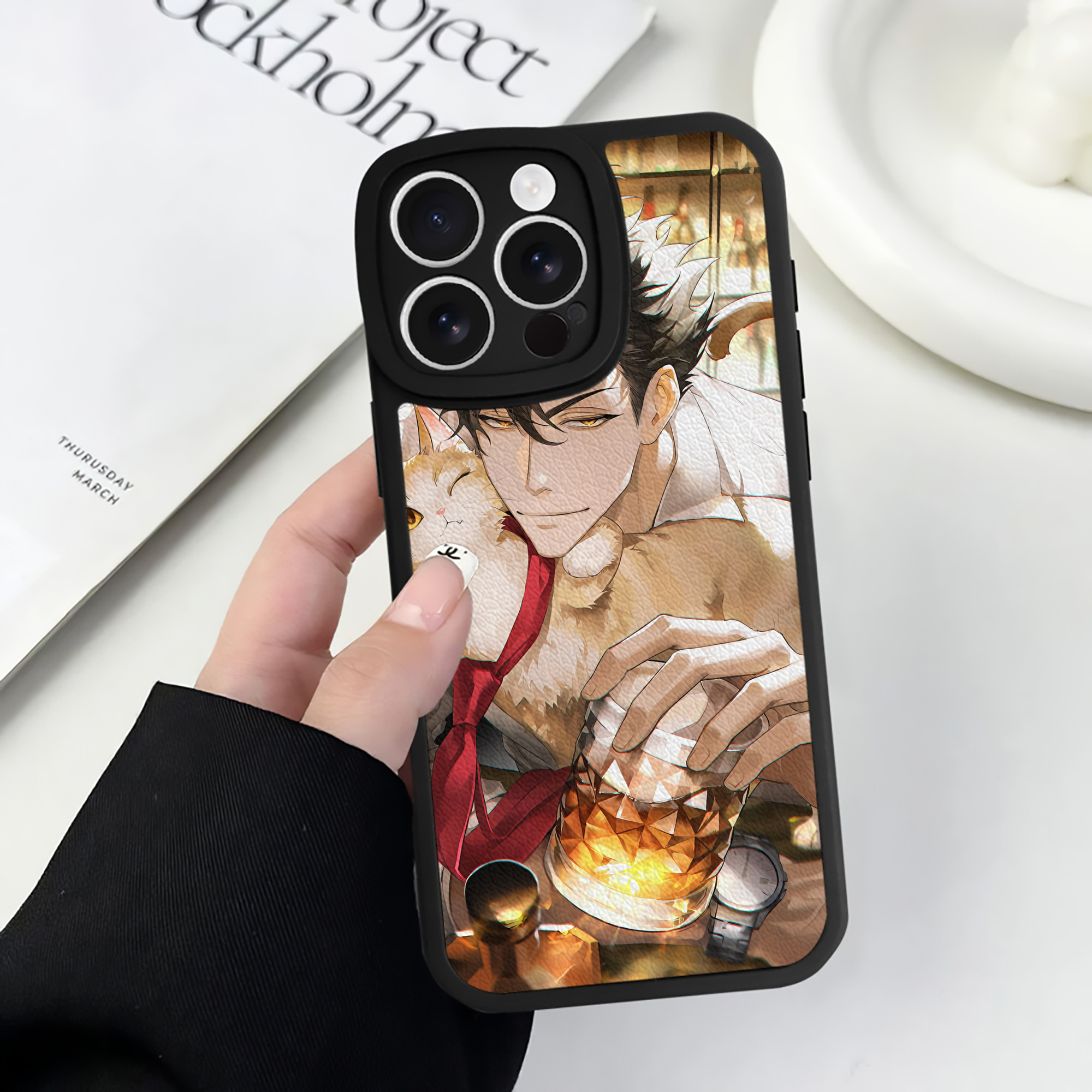 （画像用） ハイキュー!! Haikyu!! 【iPhone 16シリーズ対応】シリコンスマホケース（レザー調） 材質：シリコン